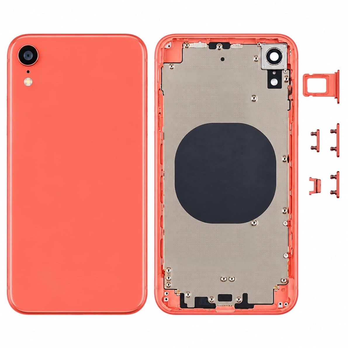 Used Original iPhone XR Back Panel Housing Glass Replacement - OEM Rear Cover with all logo & barcode 