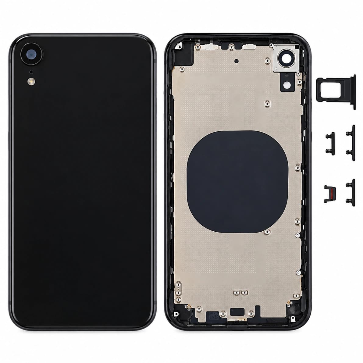 Used Original iPhone XR Back Panel Housing Glass Replacement - OEM Rear Cover with all logo & barcode 